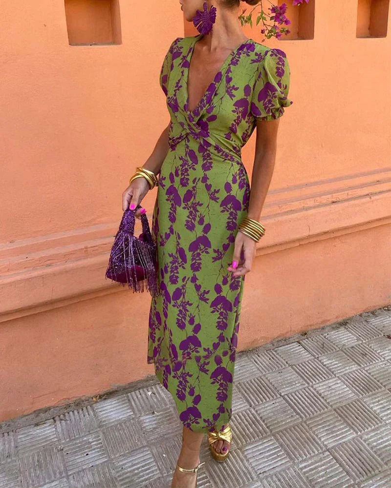 Lieke™ – Colourful summer print dress