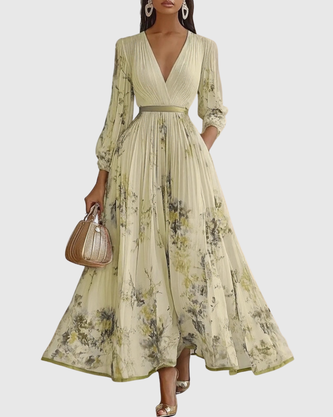 Siena™ – Elegant pleated maxi dress