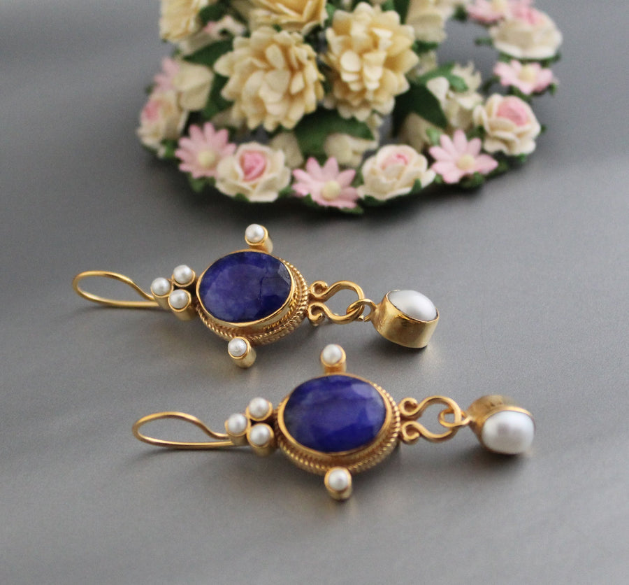 Dyed blue sapphire