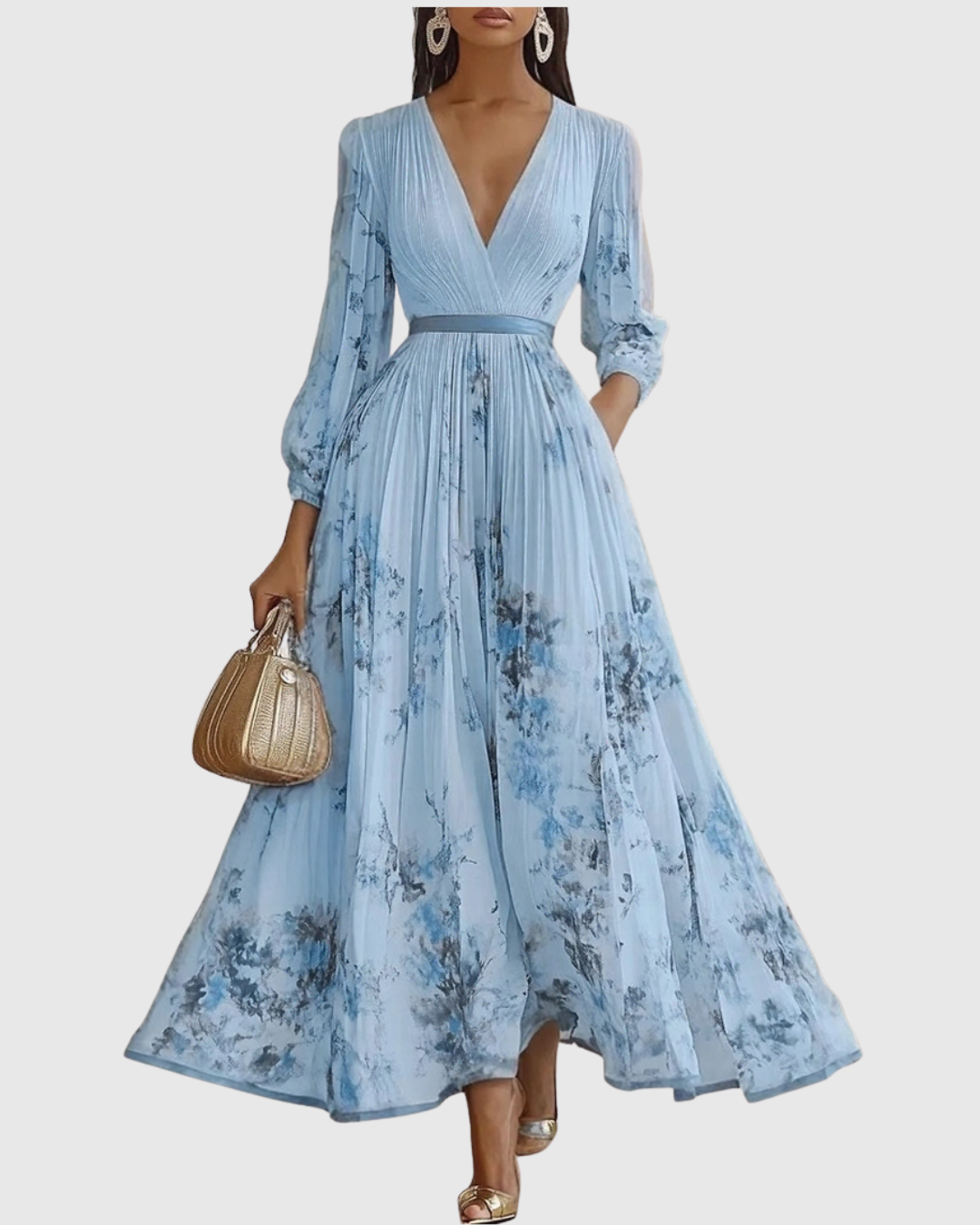 Siena™ – Elegant pleated maxi dress
