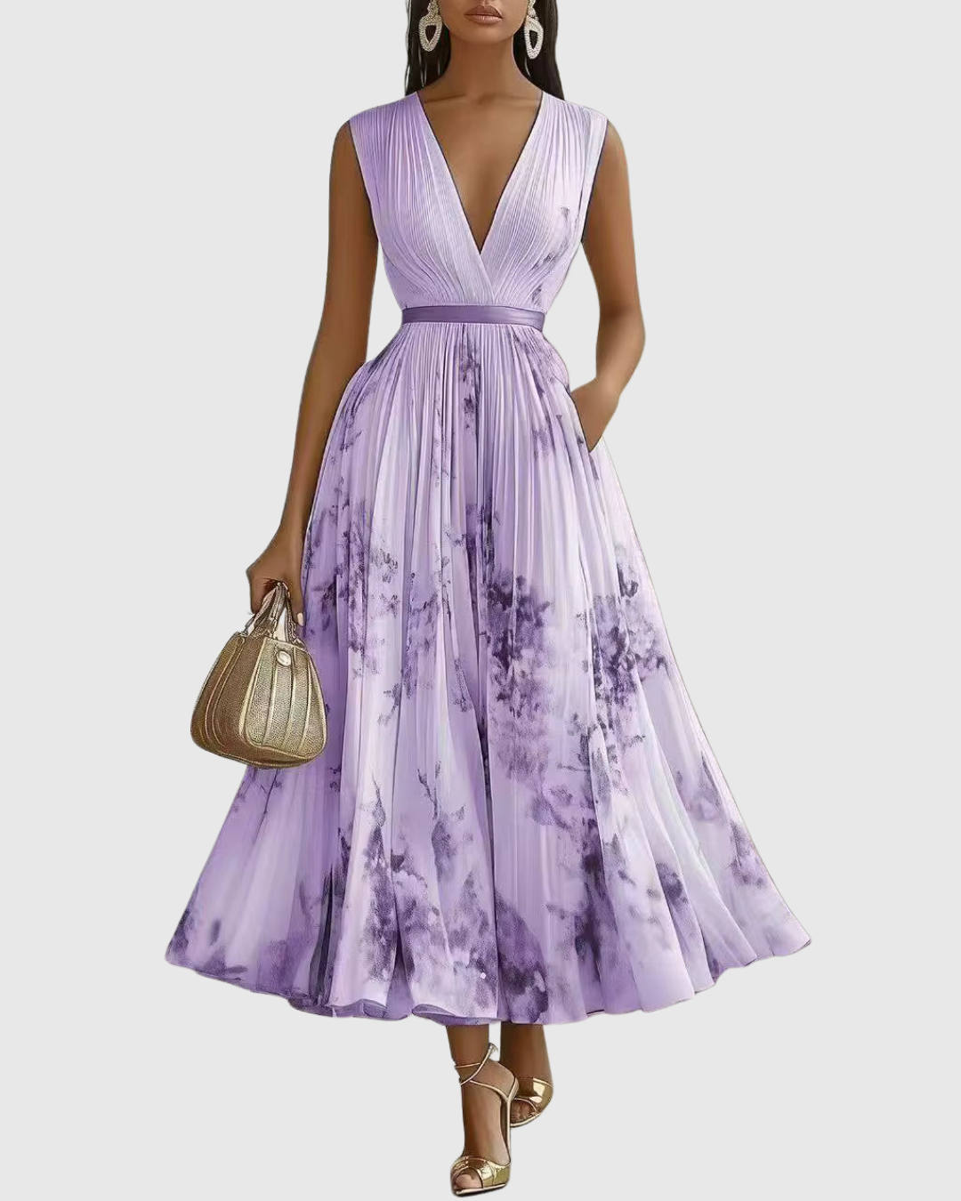 Siena™ – Elegant pleated maxi dress