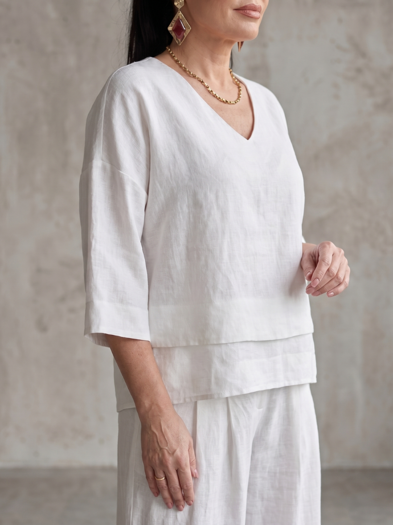 River | Layered Top and Wide Leg Trouser Set