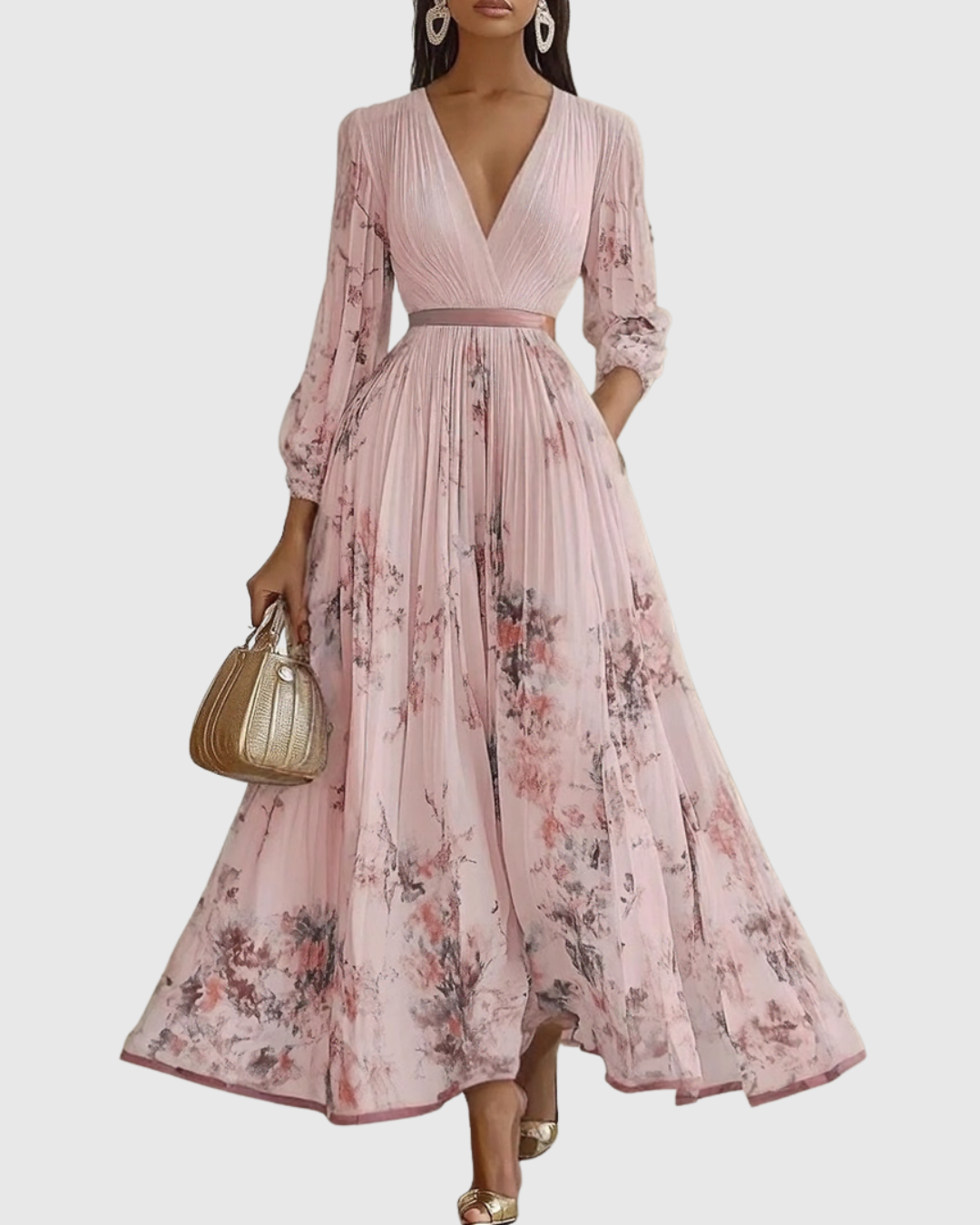 Siena™ – Elegant pleated maxi dress