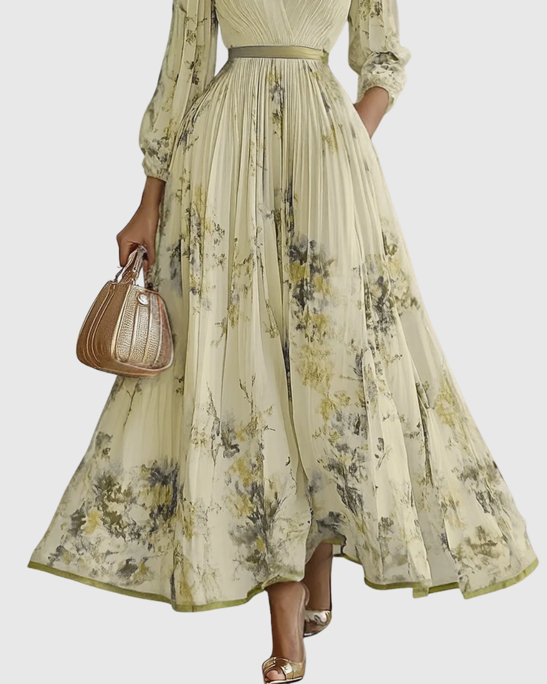Siena™ – Elegant pleated maxi dress