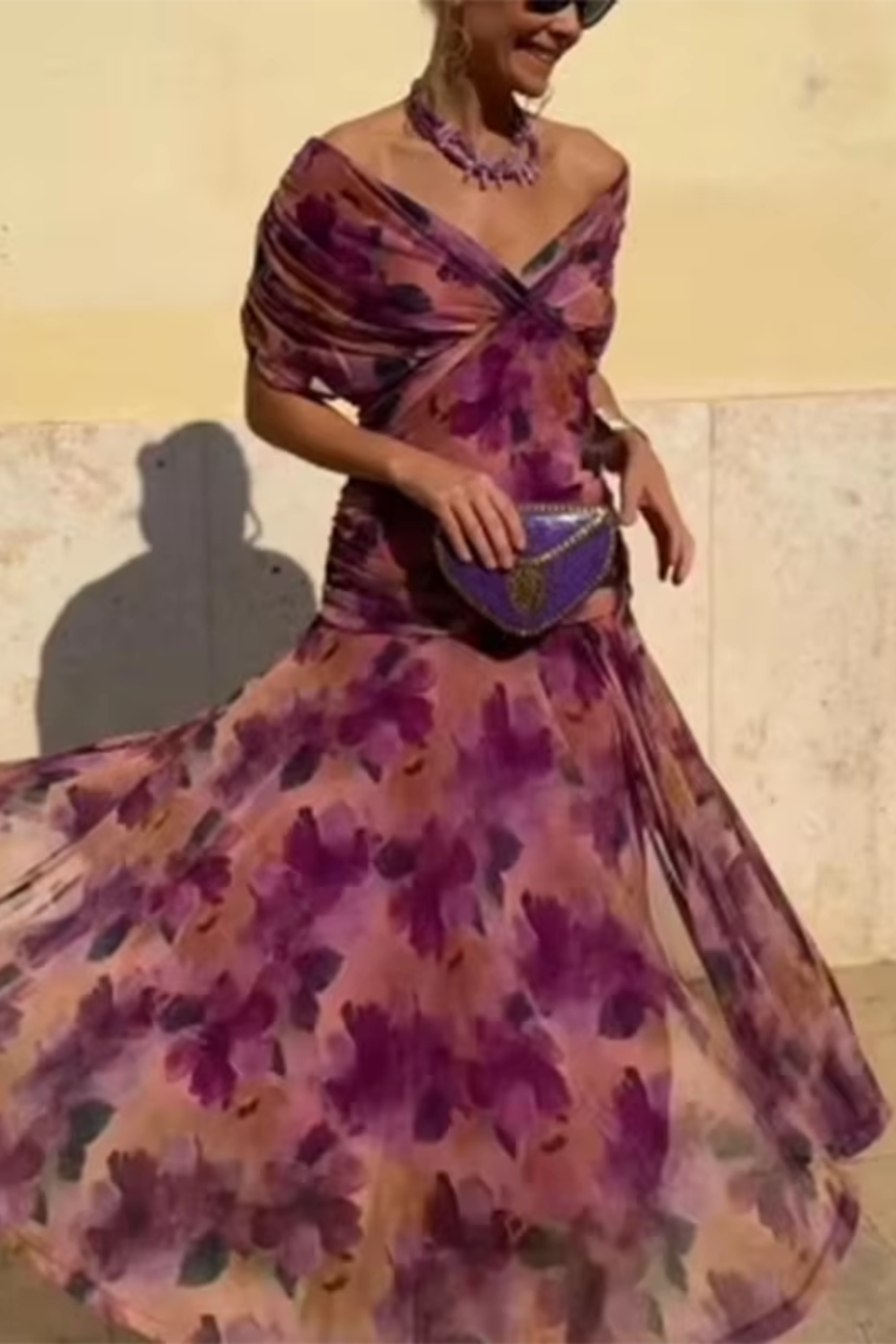 Lady™ – Elegant Maxi Dress for Formal Occasions with V-Neck