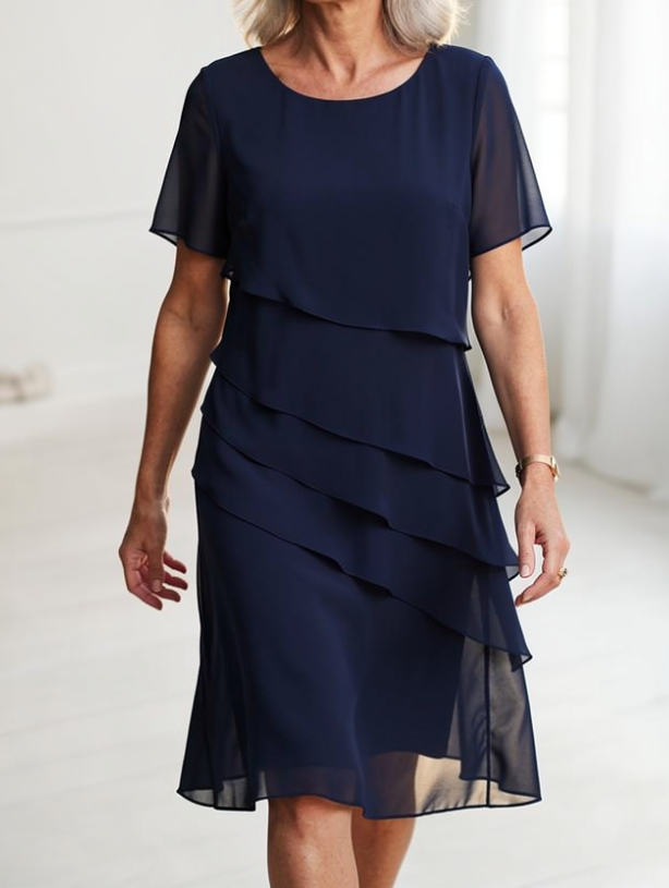 JULIETTE | Elegant Flowing Dress with Frill Details