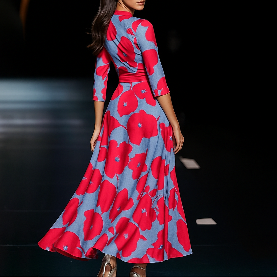 Sanne™ – Comfortable dress with three-quarter sleeves