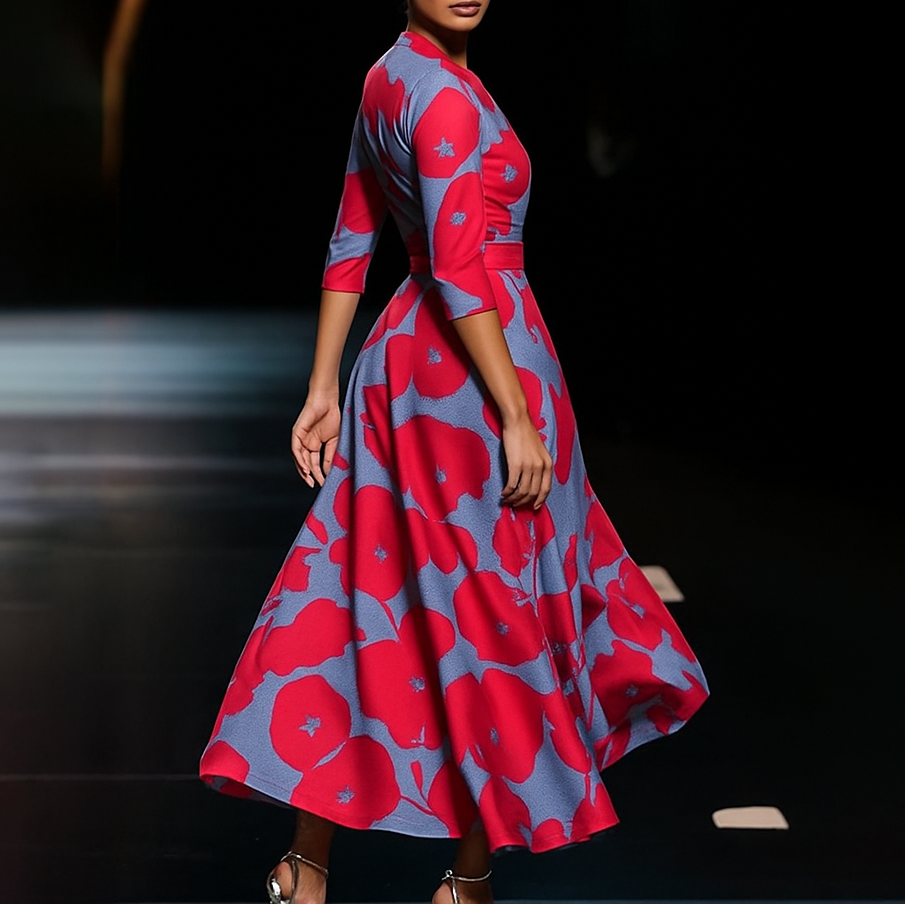 Sanne™ – Comfortable dress with three-quarter sleeves