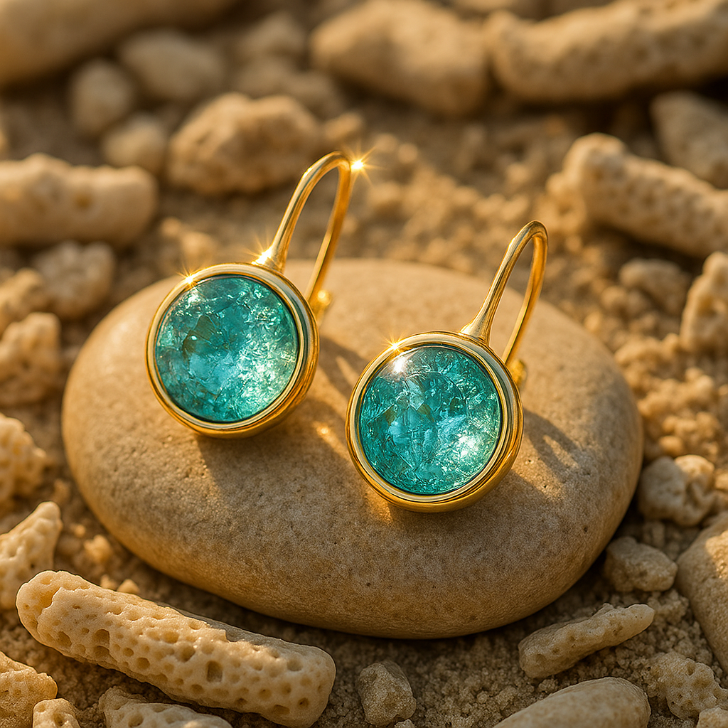 Ocean Drop Stone Earrings