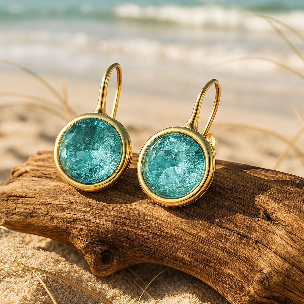 Ocean Drop Stone Earrings