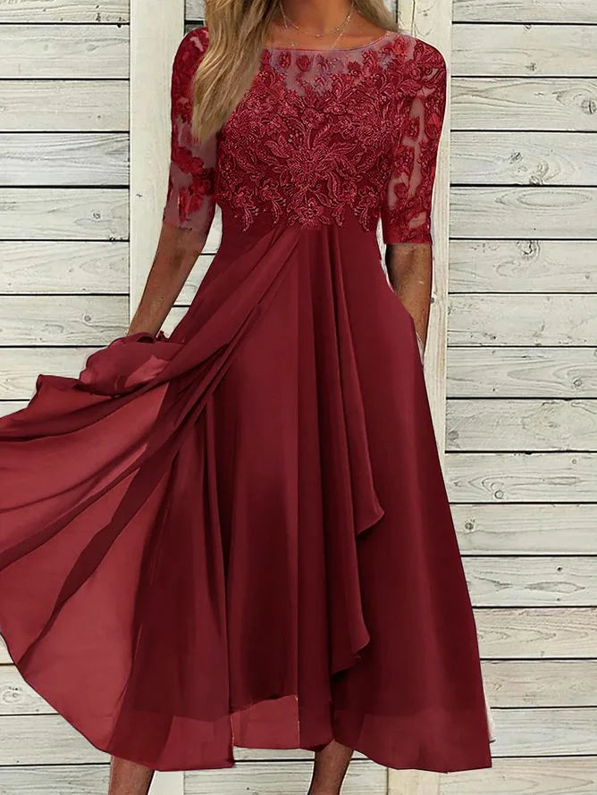 Puck™ – Elegant lace midi dress