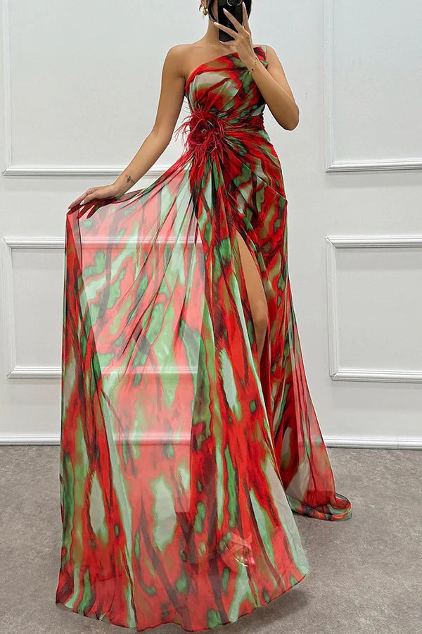 Fenna™ – Vibrant elegant draped dress