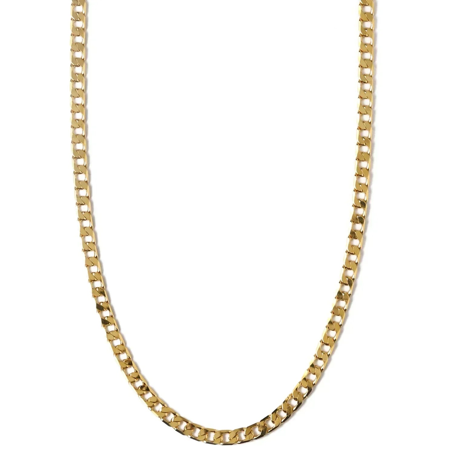 Gold Curb Chain Necklace