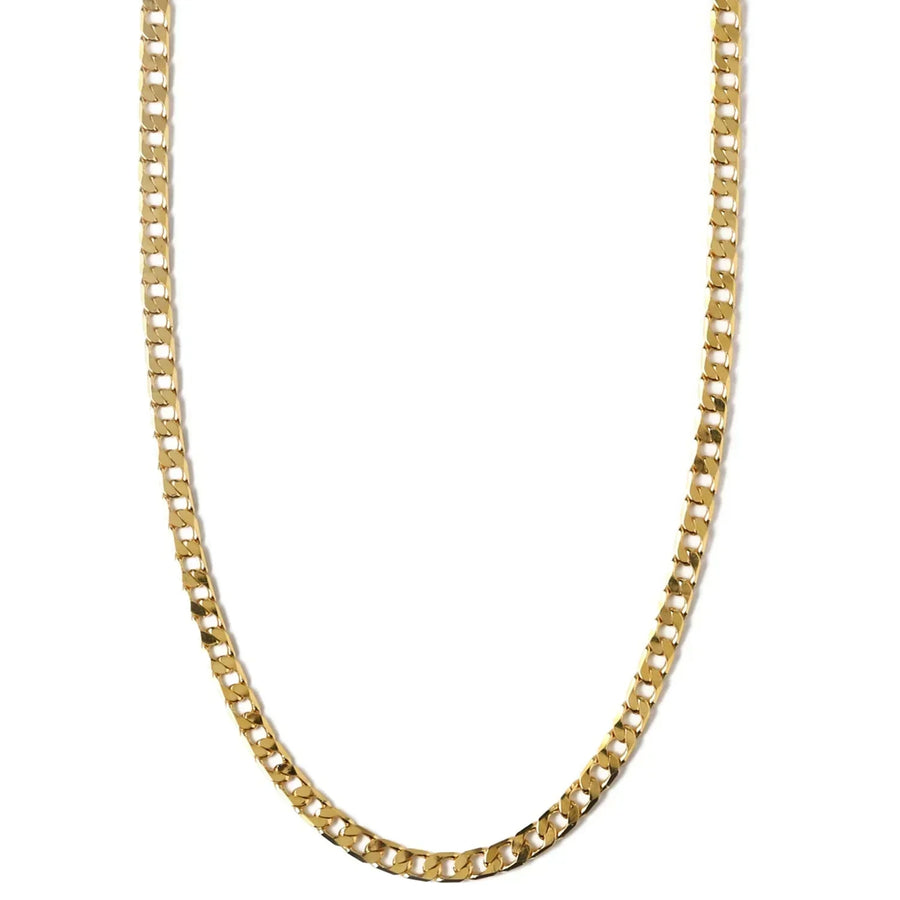 Gold Curb Chain Necklace