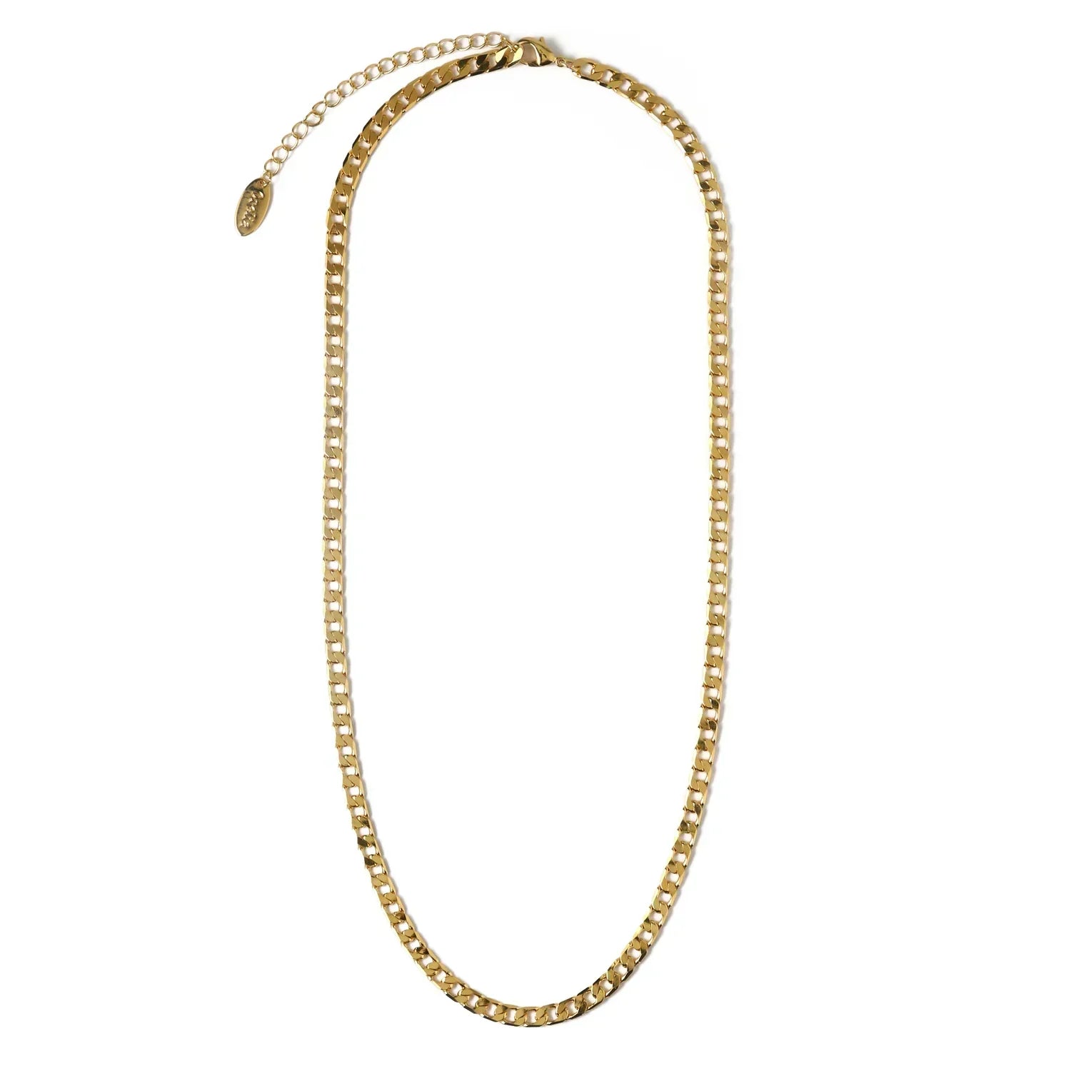 Gold Curb Chain Necklace