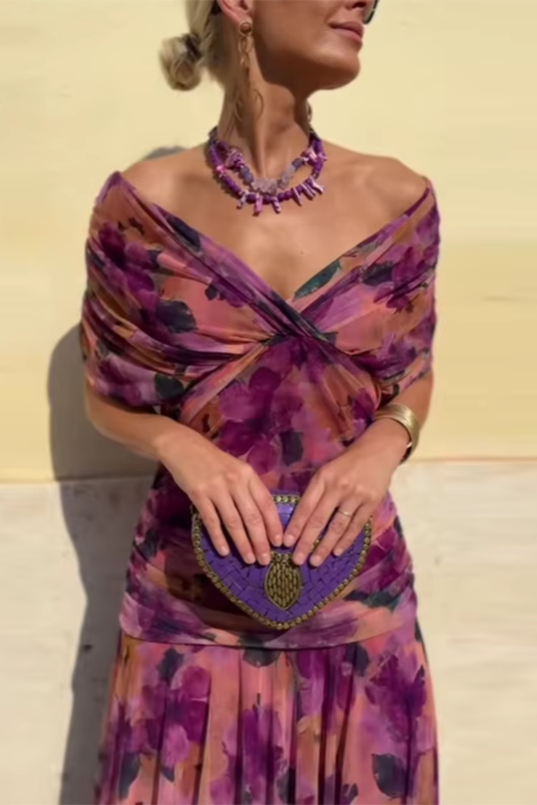 Lady™ – Elegant Maxi Dress for Formal Occasions with V-Neck