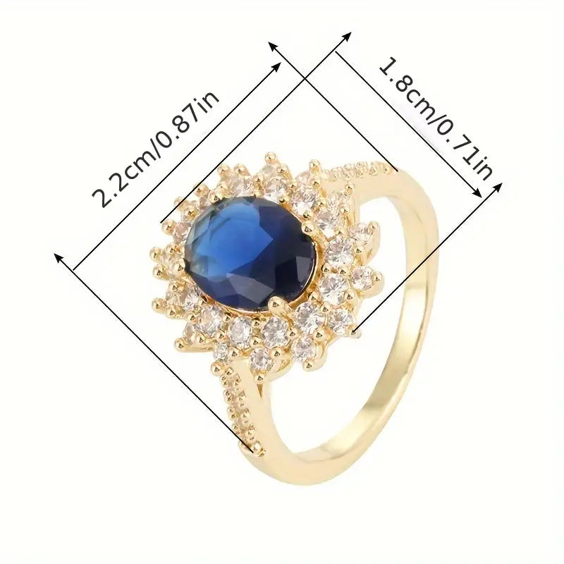 Gold Royal Sapphire-inspired Ring