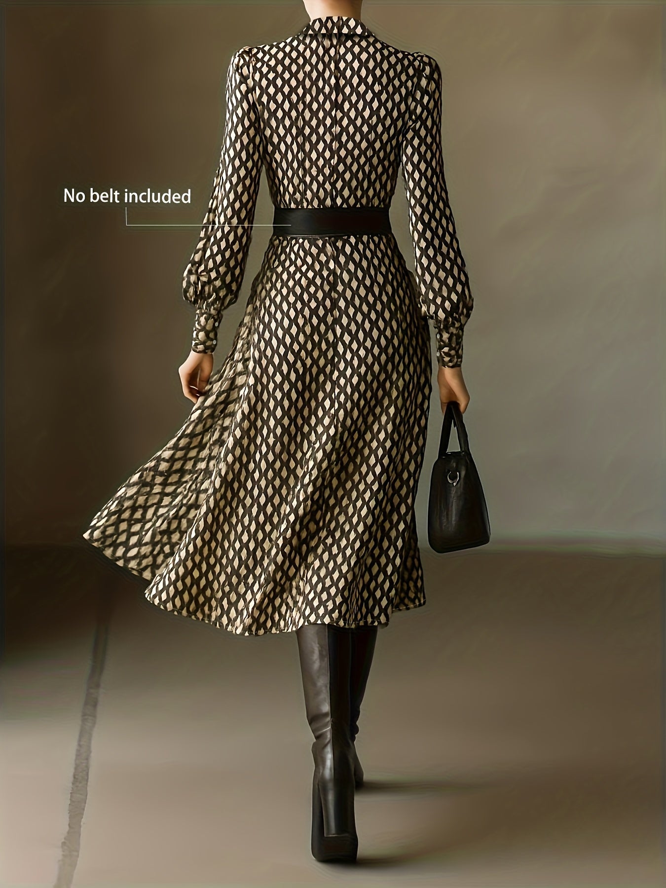 Zara lizzy | Vintage Rhombus Print Dress