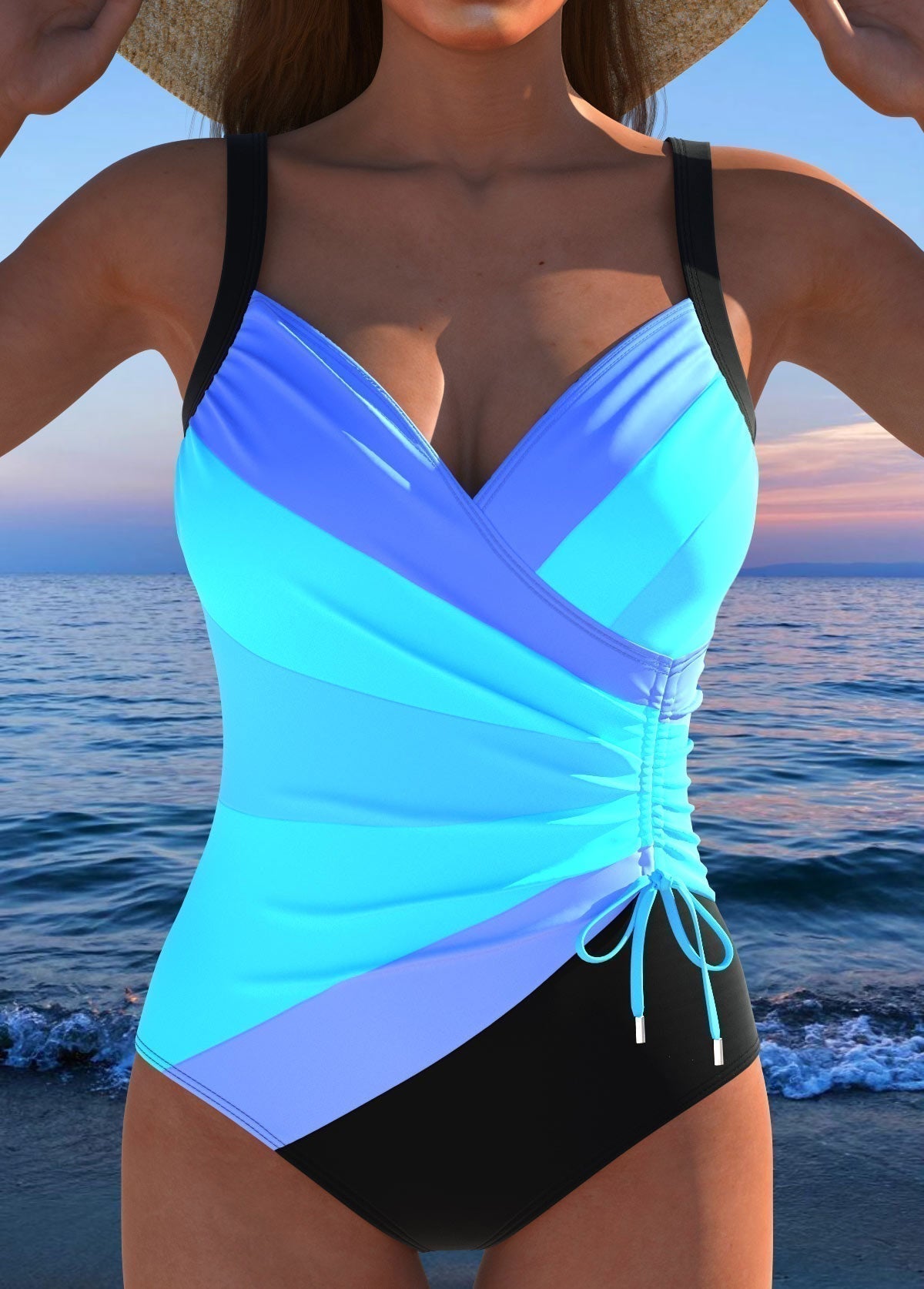 Éloria - Elegant Colourful Print Swimsuit