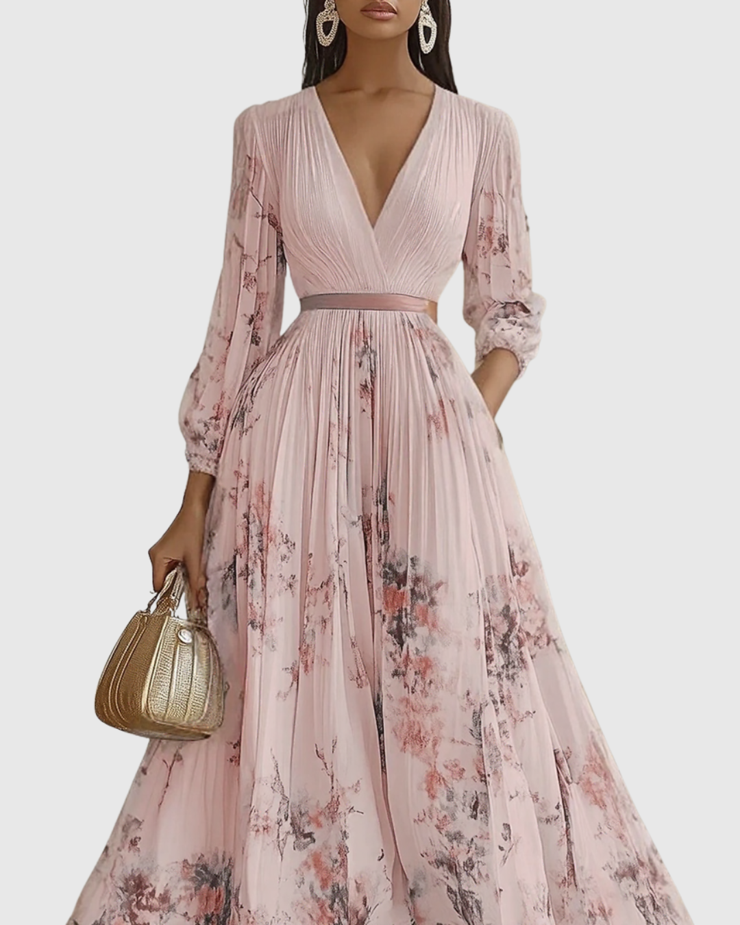 Siena™ – Elegant pleated maxi dress