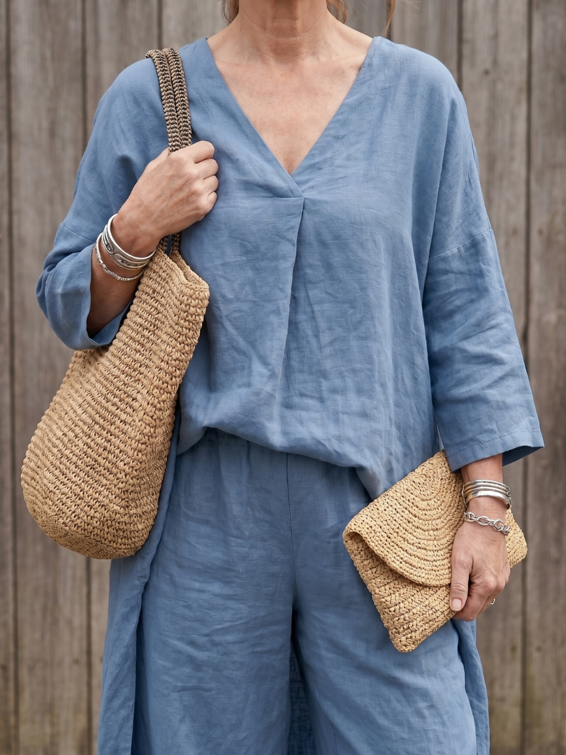 Onyx | Relaxed Tunic Top and Wide Leg Trouser Set