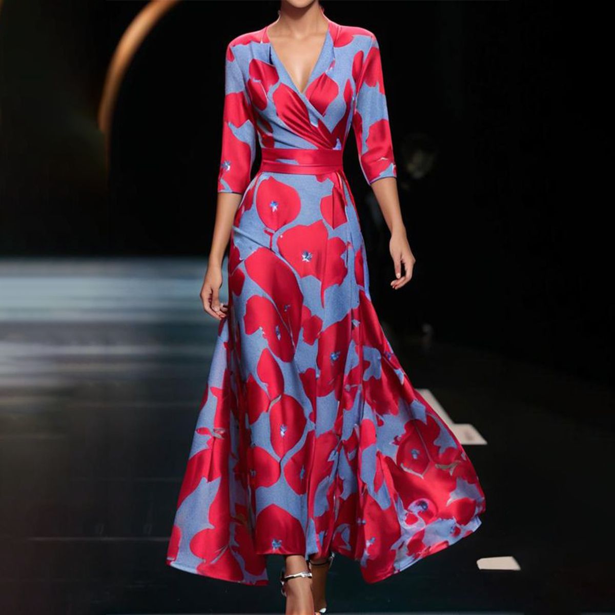 Sanne™ – Comfortable dress with three-quarter sleeves