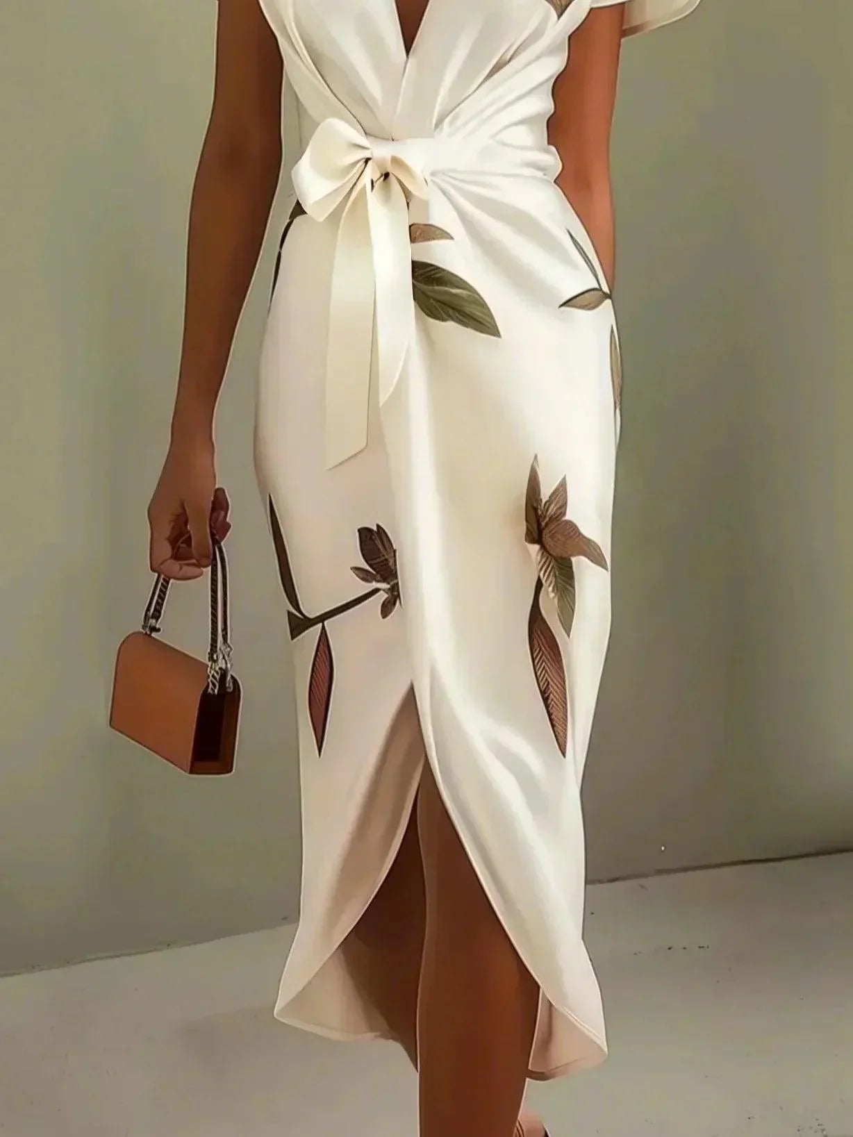 Elin™ – Elegant floral wrap dress