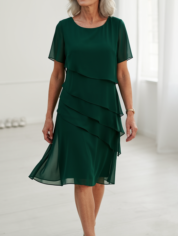 JULIETTE | Elegant Flowing Dress with Frill Details