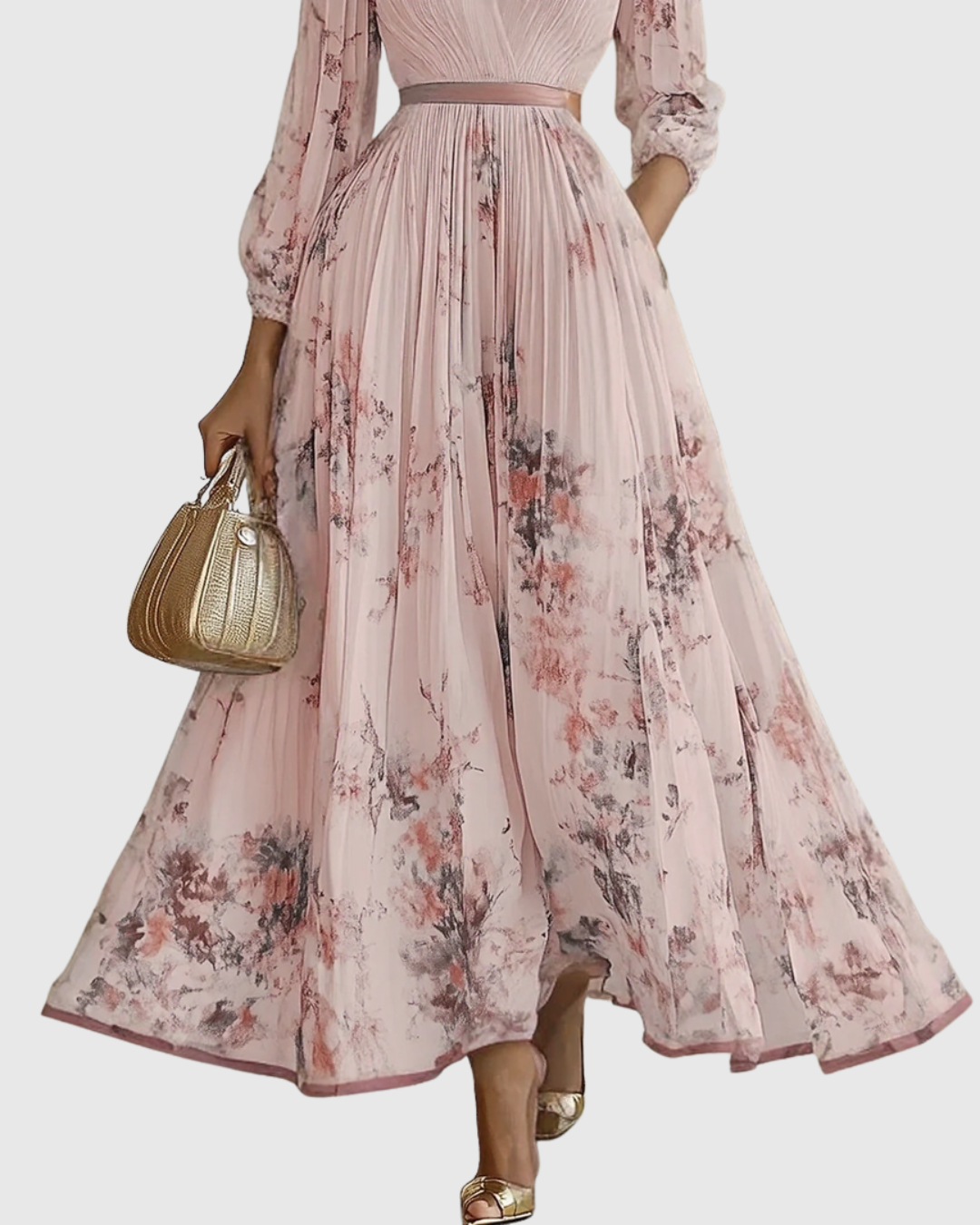 Siena™ – Elegant pleated maxi dress