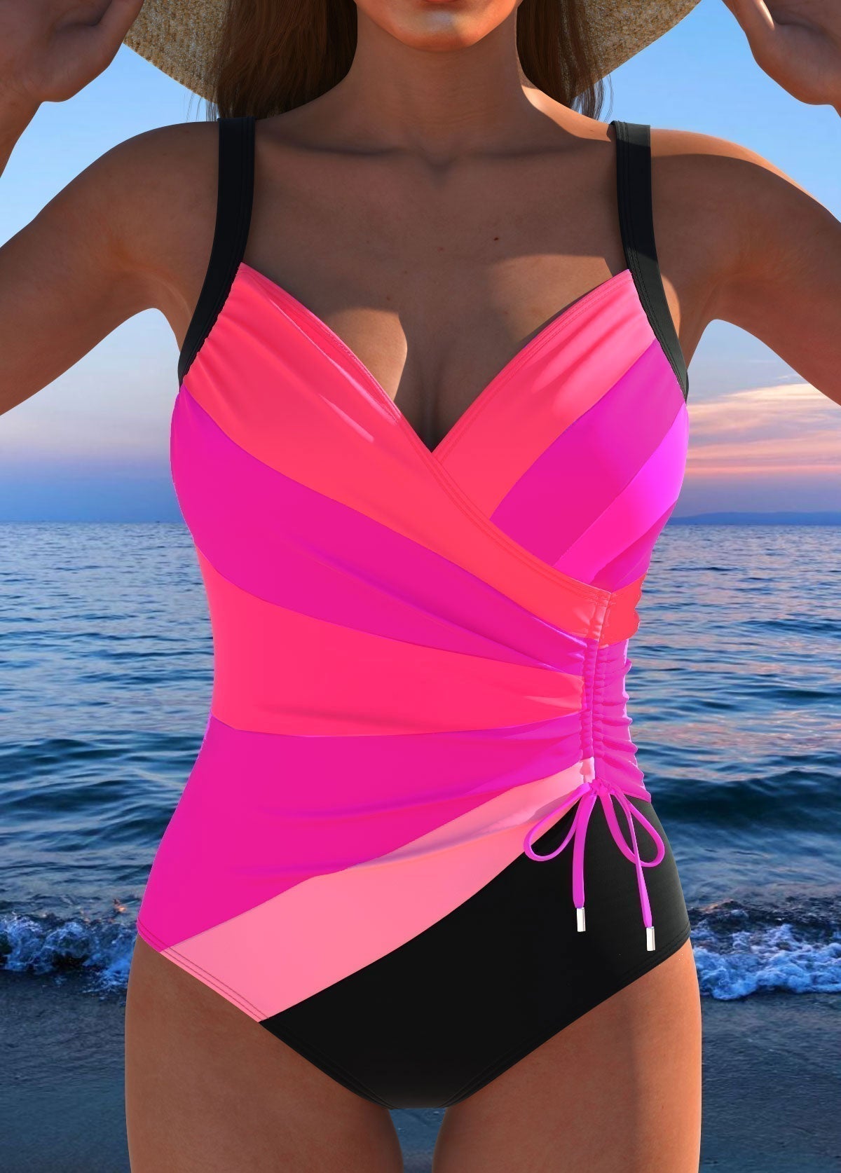 Éloria - Elegant Colourful Print Swimsuit