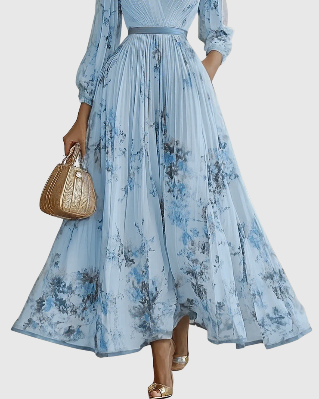 Siena™ – Elegant pleated maxi dress