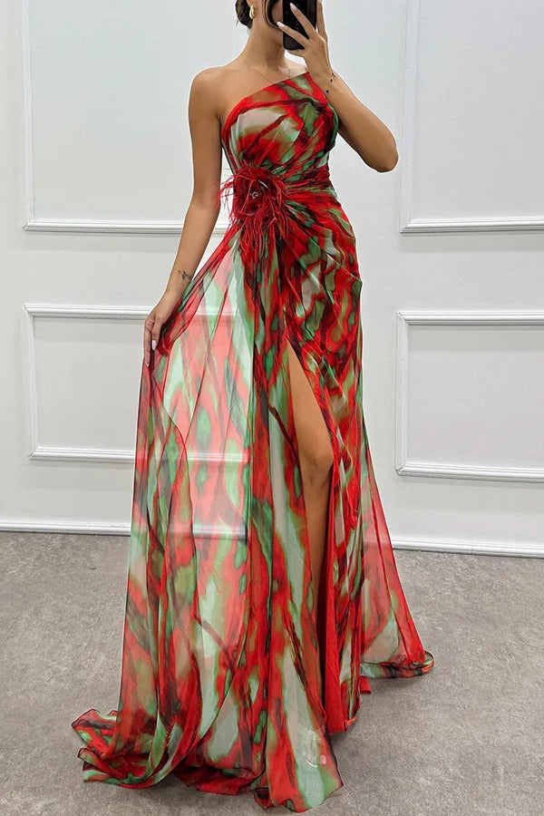 Fenna™ – Vibrant elegant draped dress