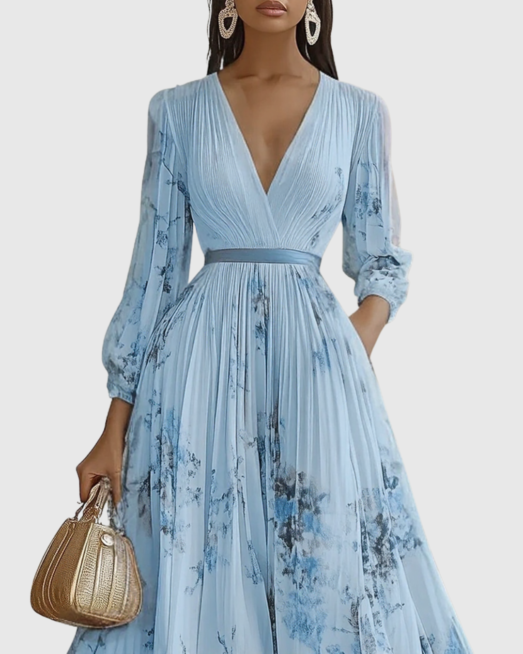 Siena™ – Elegant pleated maxi dress