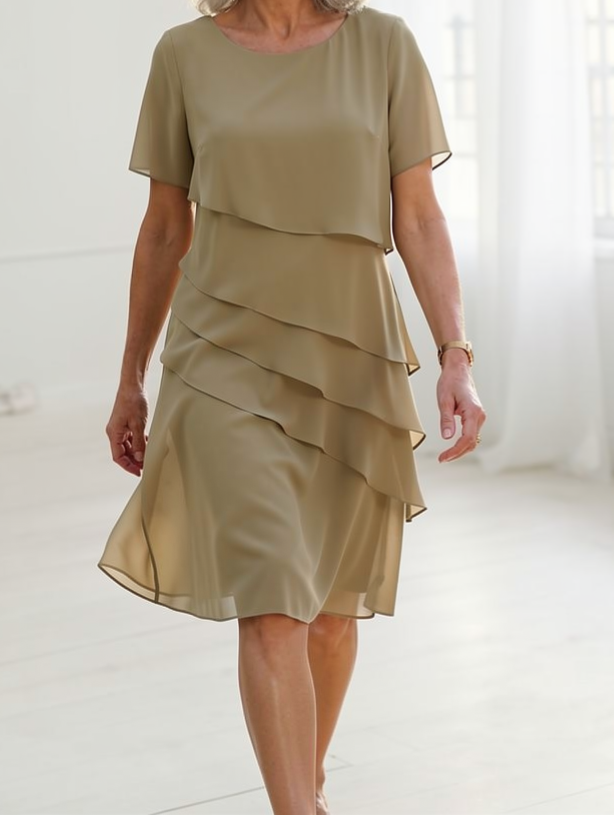 JULIETTE | Elegant Flowing Dress with Frill Details