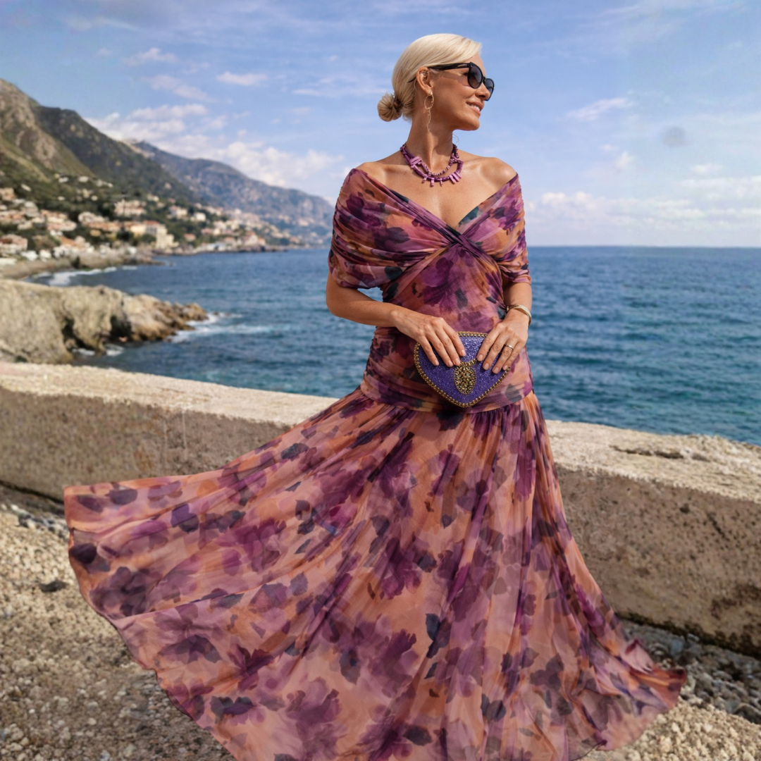 ROSSANA - Off-the-Shoulder Maxi Dress