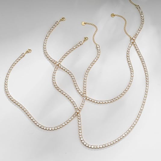 Gold-plated Tennis Necklace