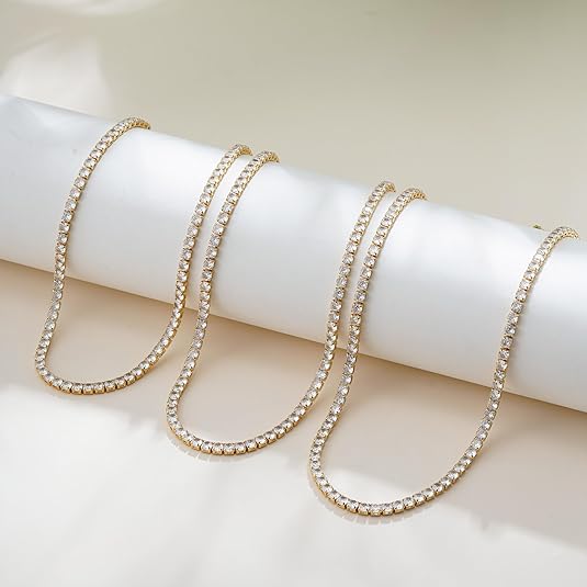 Gold-plated Tennis Necklace