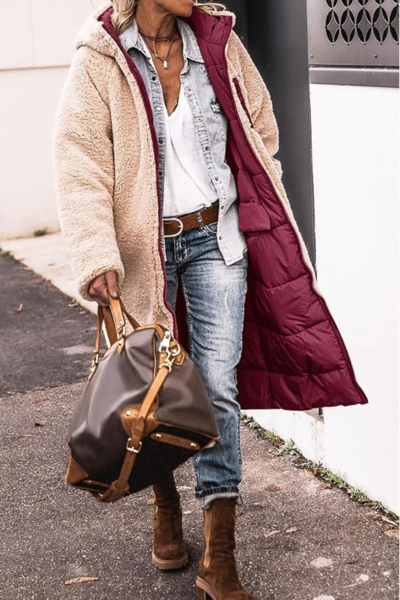 Manon - Elegant Reversible Coat for Women