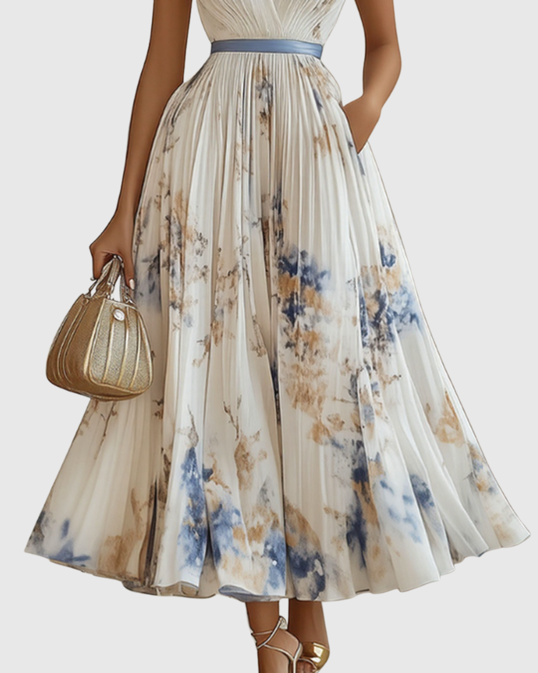 Siena™ – Elegant pleated maxi dress