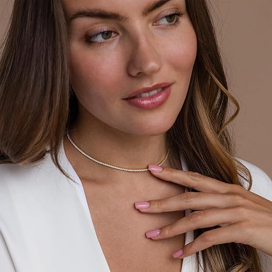 Gold-plated Tennis Necklace