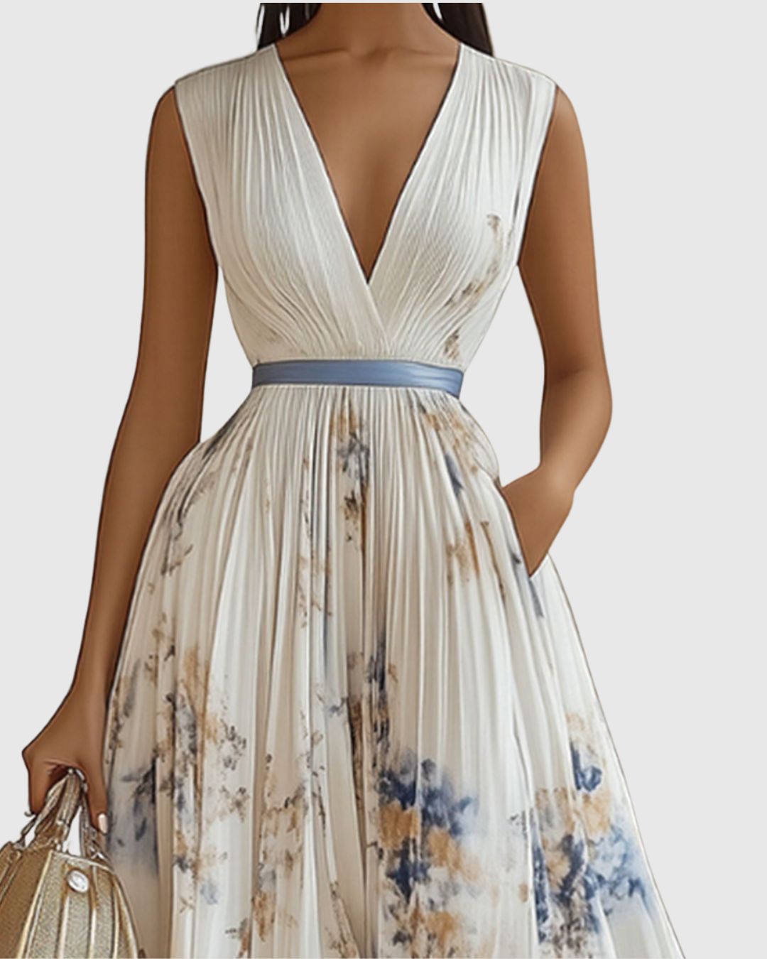 Siena™ – Elegant pleated maxi dress