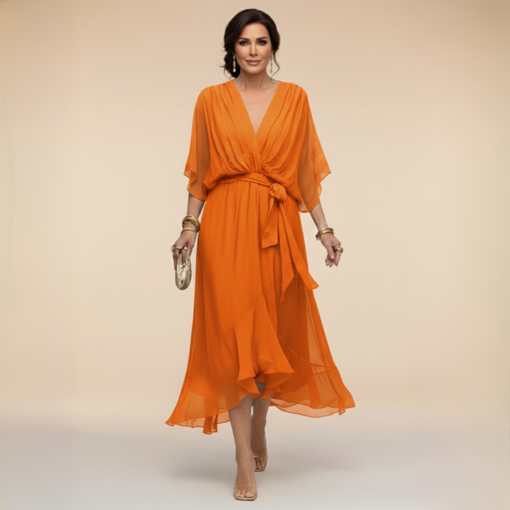 Sommerfeld | Flowing Midi Dress with V-Neck
