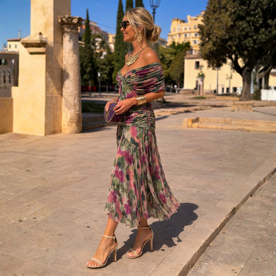 ROSSANA - Off-the-Shoulder Maxi Dress
