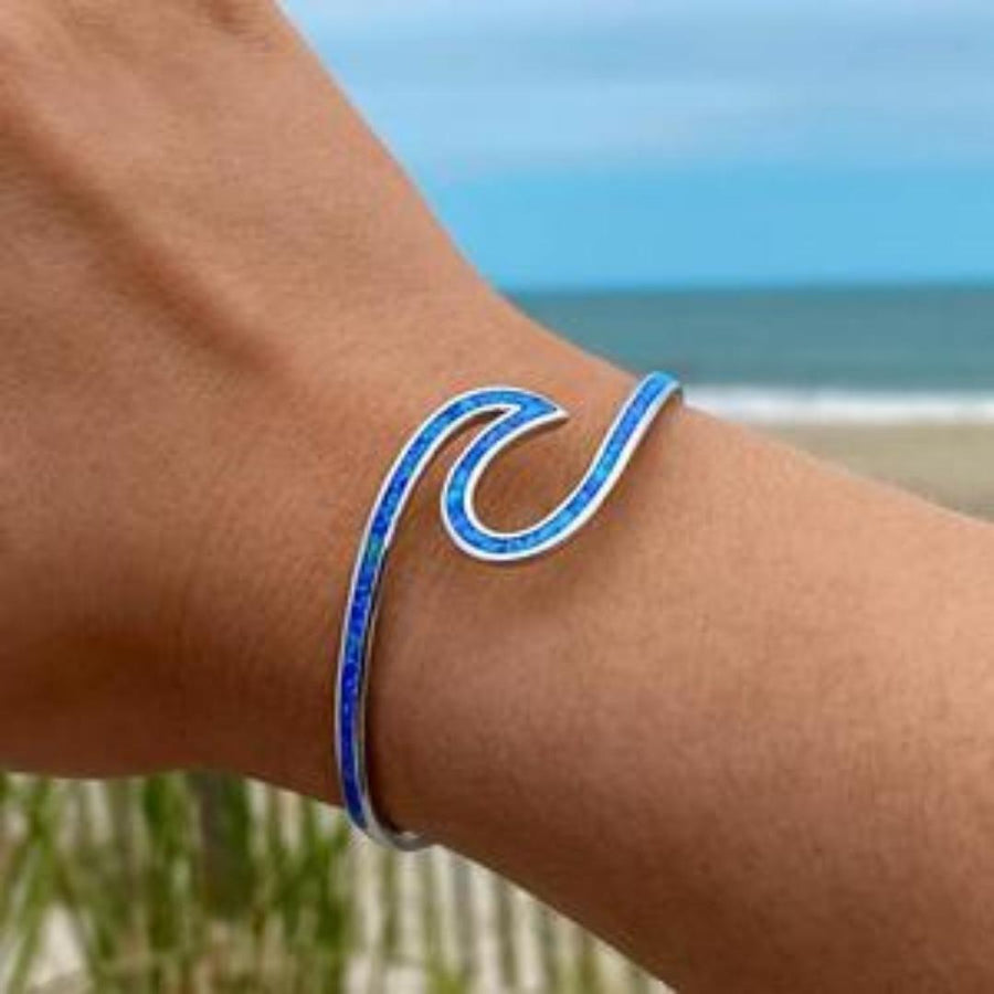 Sea Wave Bracelet in Silver
