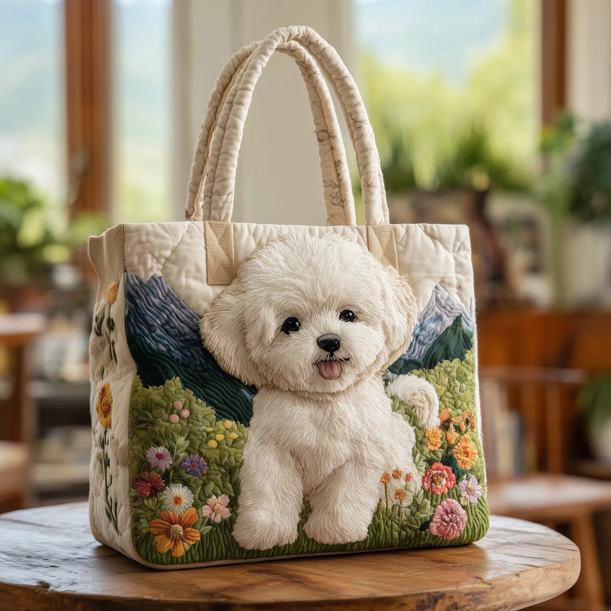 Handcrafted Quilted Bag - Enchanted Dog