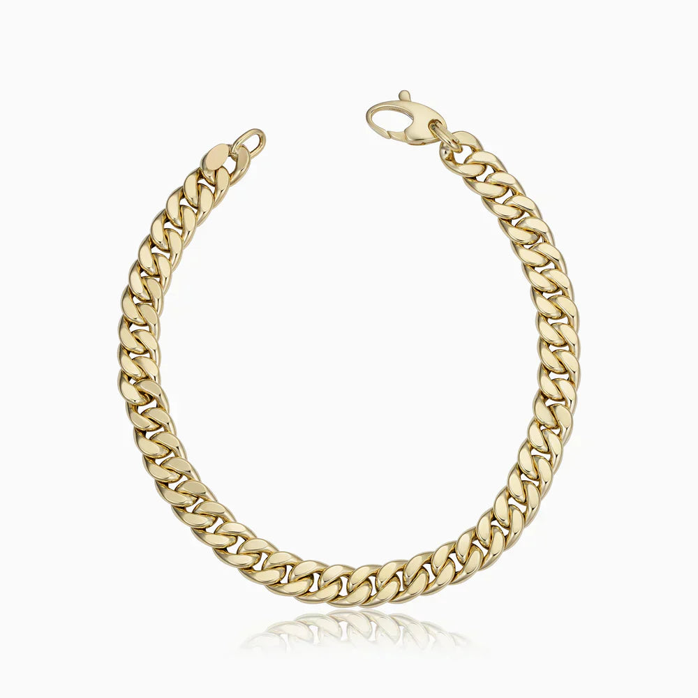 Gold Curb Chain Bracelet