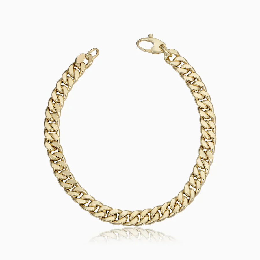 Gold Curb Chain Bracelet