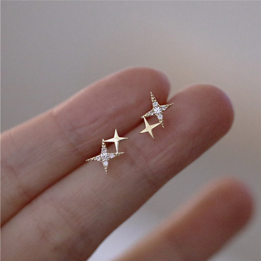 Star Stud with Zirconia in Gold