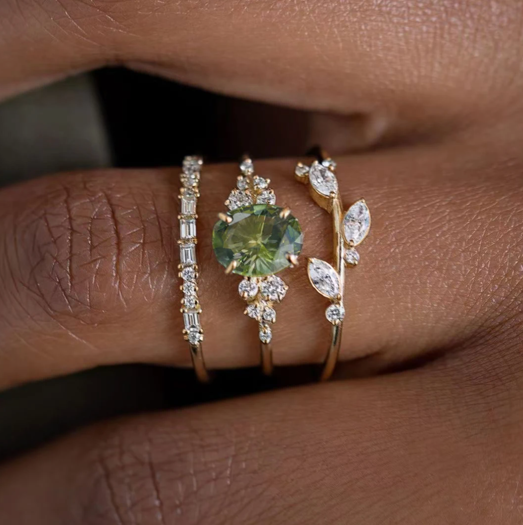 Jardin Green Crystal Ring