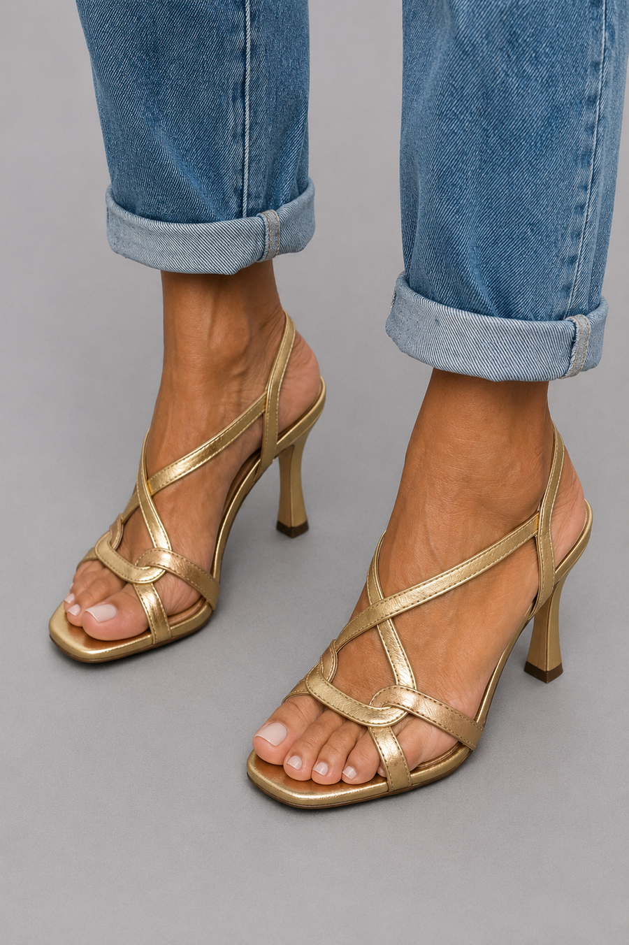Olivia | Golden Summer Charm Heeled Sandals